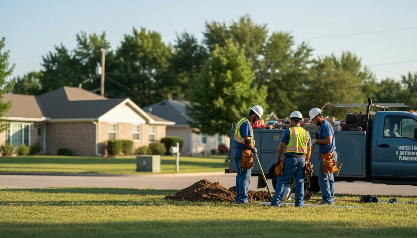 Residential water line and bathroom plumbing service in Woodruff, AZ